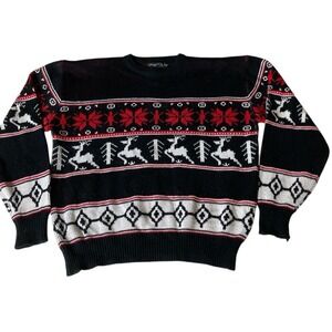 VTG Private Collection by‎ Lloyd Mens XL Sweater Snowflake Reindeer Acrylic